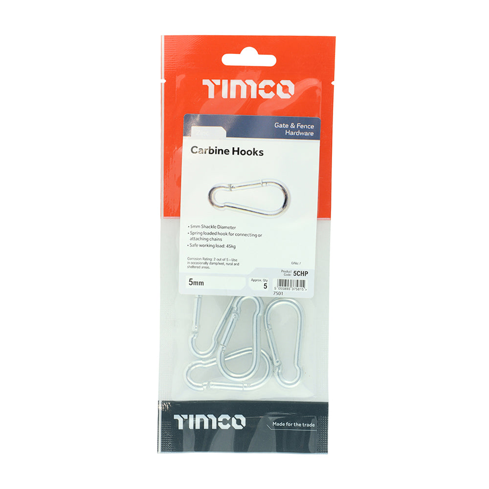 TIMCO Carbine Hooks Silver - 5mm - Image