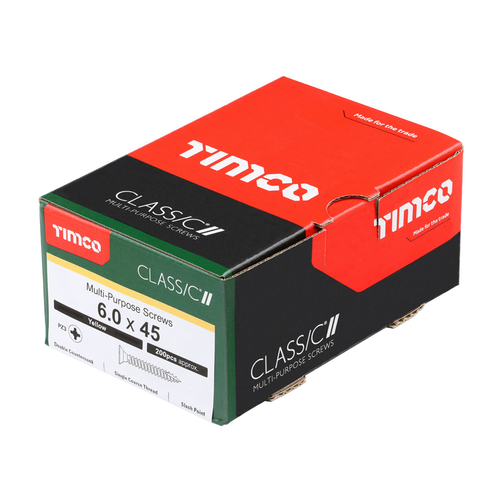 TIMCO Classic Multi-Purpose Countersunk Gold Woodscrews - 6.0 x 45 - Image