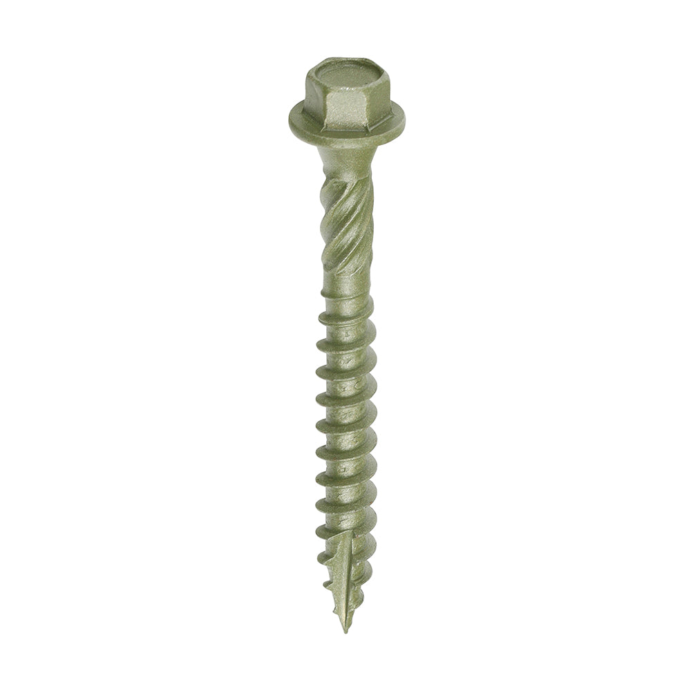 TIMCO Timber Screws Hex Flange Head Exterior Green - 6.7 x 60 - Image