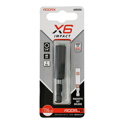 TIMCO X6 Impact Mag Bit Holder - 1/4 x 60 - Image