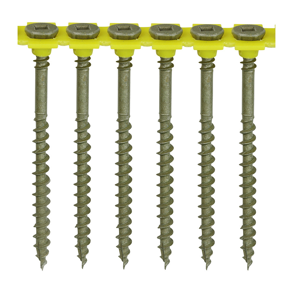 TIMCO Collated C2 Deck-Fix Premium Countersunk Green Decking Screws - 4.5 x 65 - Image