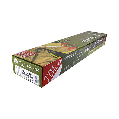 TIMCO Collated C2 Deck-Fix Premium Countersunk Green Decking Screws - 4.5 x 65 - Image