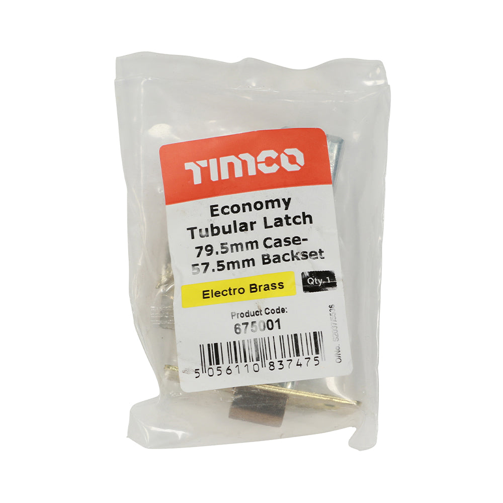 TIMCO Economy Tubular Latch Electro Brass - 79.5mm - Image