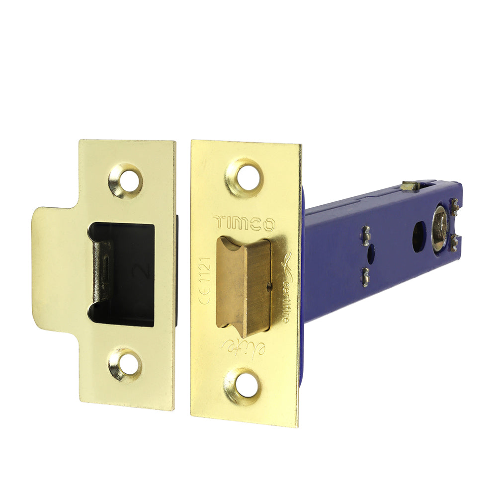 TIMCO Architectural Tubular Latch - Electro Brass & Satin Nickel - 128mm - Image