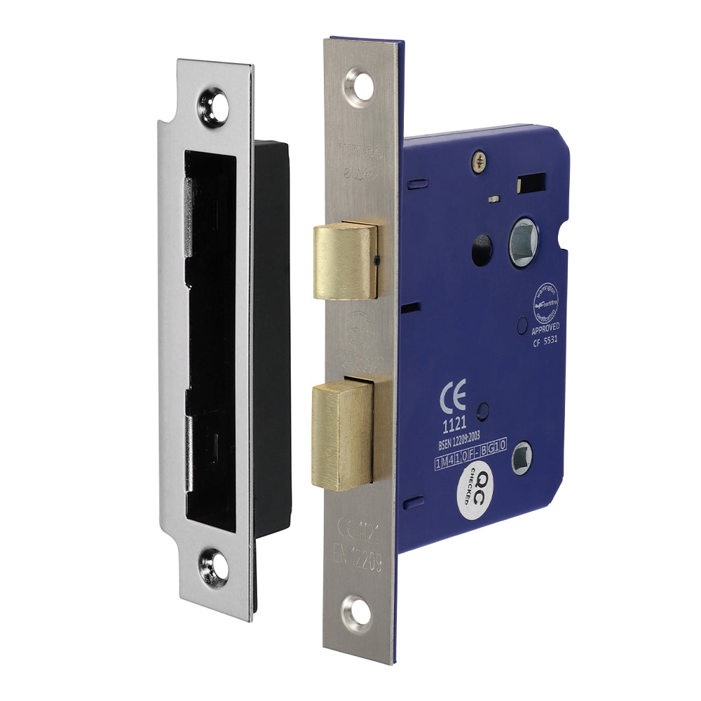 TIMCO Bathroom Lock Satin Nickel - 78mm - Image