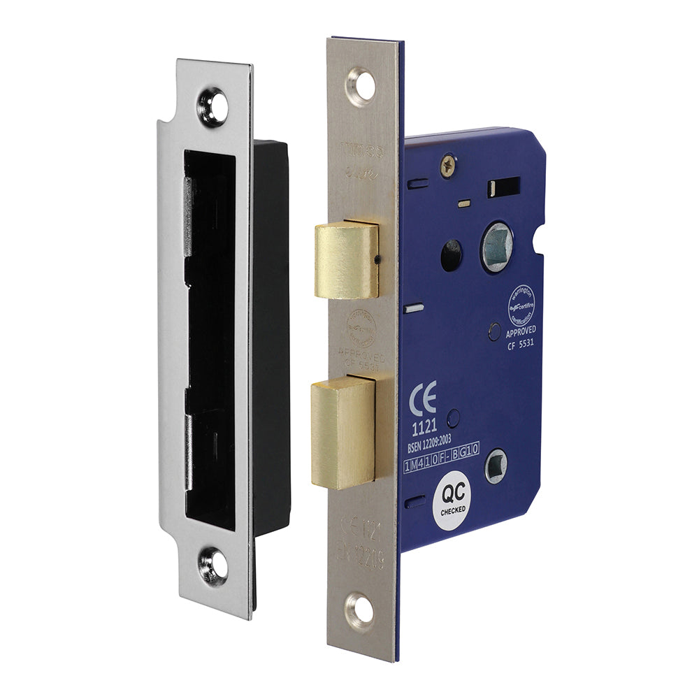 TIMCO Bathroom Lock Satin Nickel - 65mm - Image