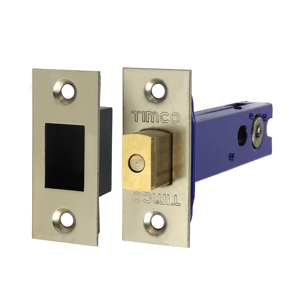 TIMCO Architectural Tubular Deadbolt Electro Brass & Satin Nickel - 103mm - Image