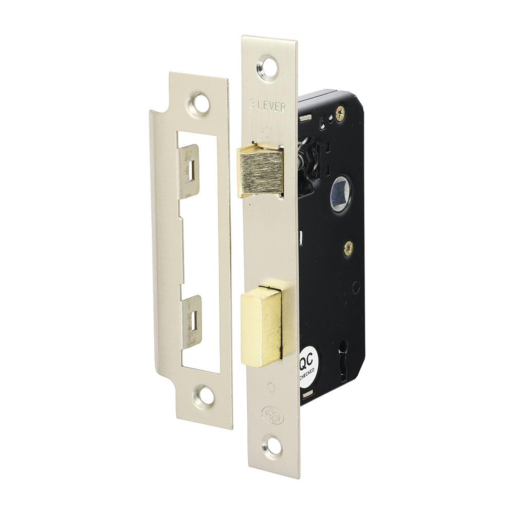 TIMCO 3 Lever Sashlock - Satin Nickel - 51mm - Image