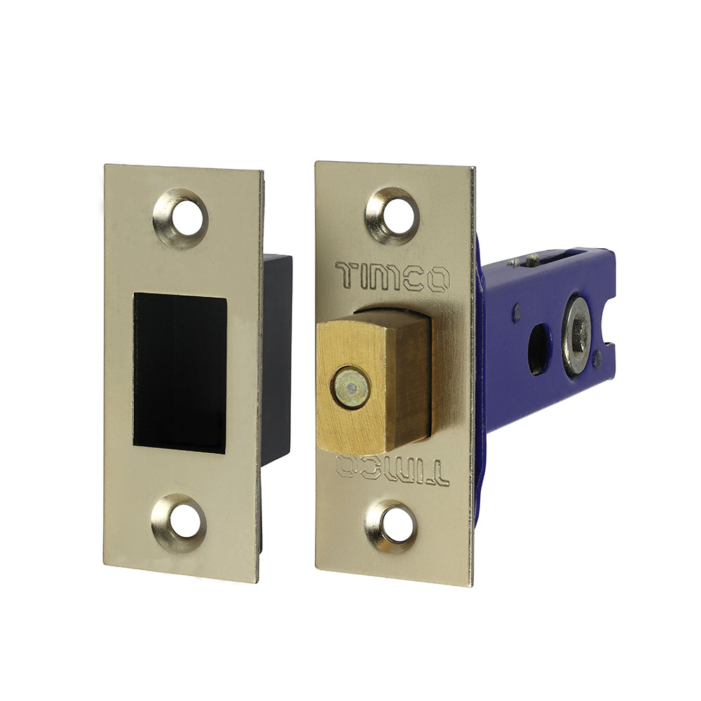 TIMCO Architectural Tubular Deadbolt - Electro Brass & Satin Nickel - 78mm - Image