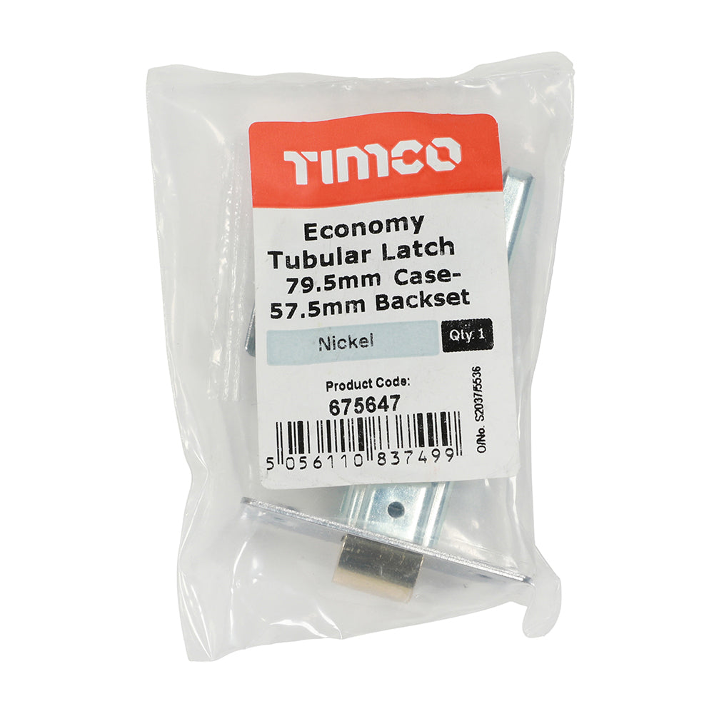 TIMCO Economy Tubular Latch Nickel - 79.5mm - Image