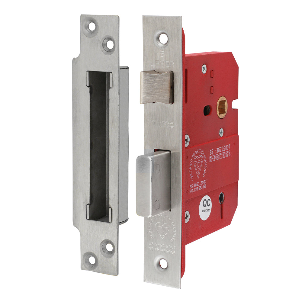 TIMCO 5 Lever British Standard Sashlock - Stainless Steel - Satin - 78mm - Image