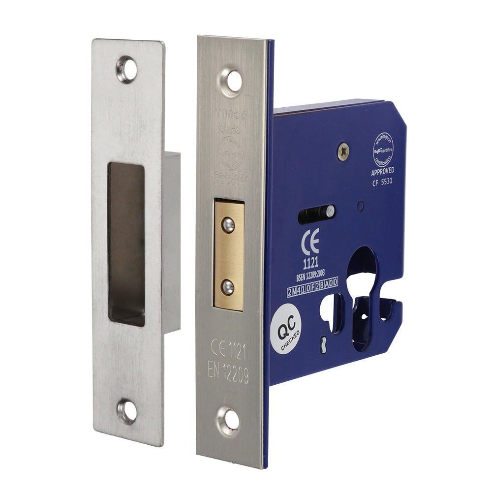 TIMCO Euro Deadlock Satin Nickel - 78mm - Image