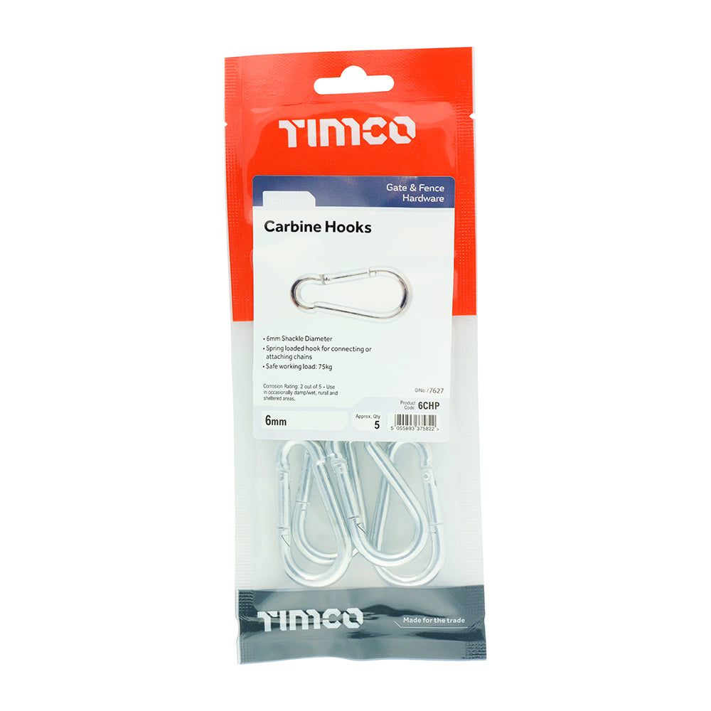 TIMCO Carbine Hooks Silver - 6mm - Image