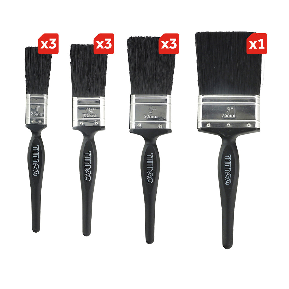 TIMCO Contractors Mixed Paint Brush Set - 10 Pieces - Image