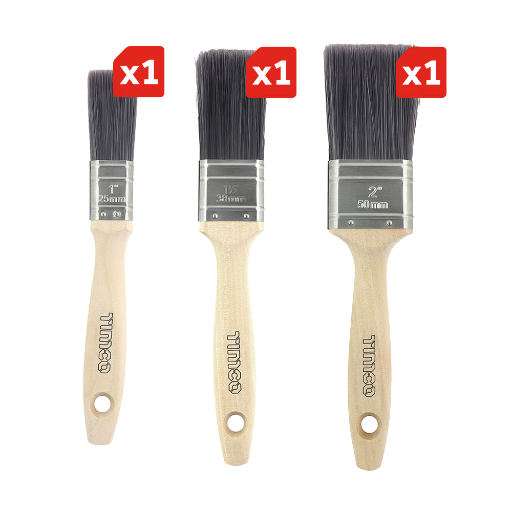 TIMCO Professional Synthetic Paint Brush Mixed Set - 3 Pieces - Image