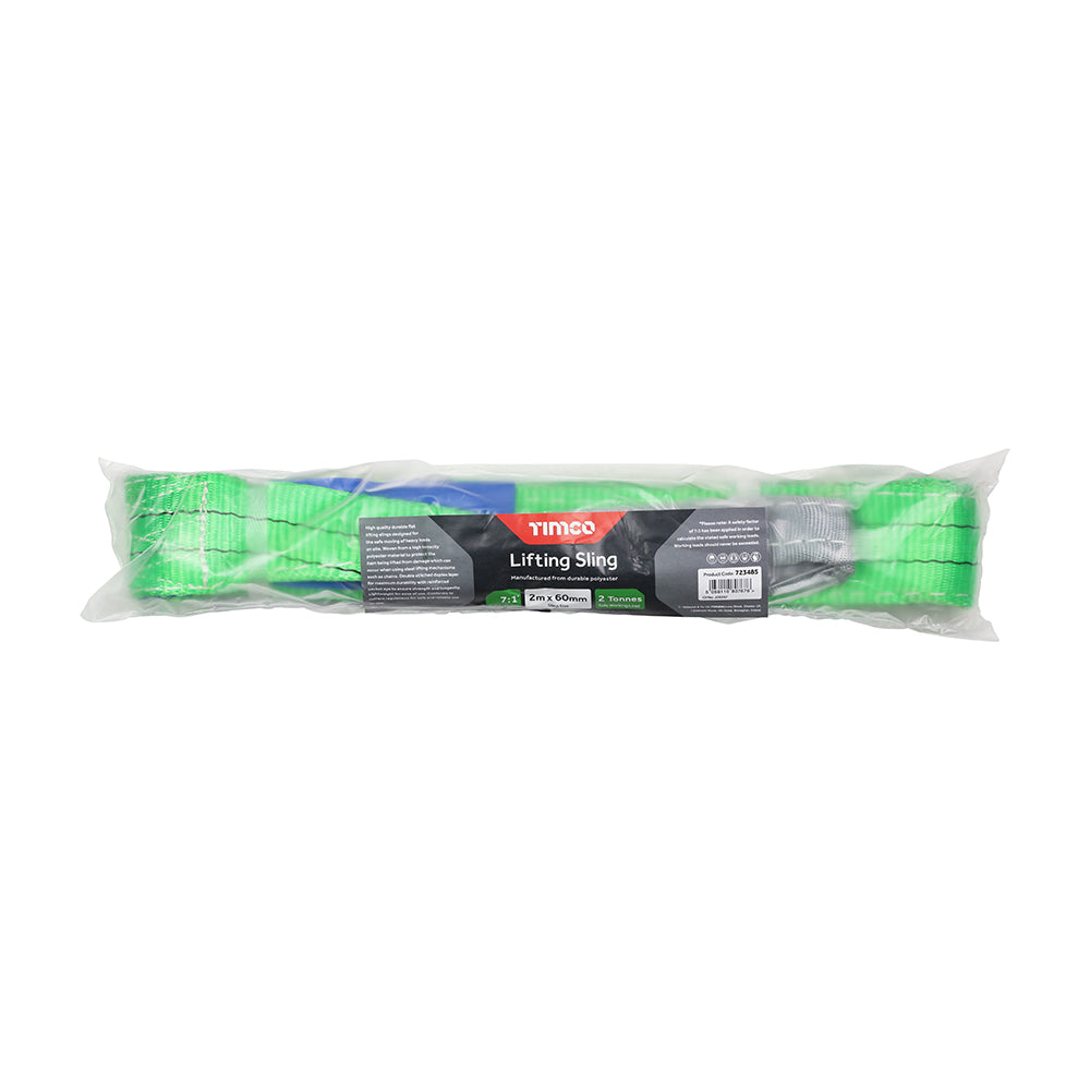 TIMCO Lifting Sling 2000 kg / 2 Tonnes - 2m x 60mm - Image