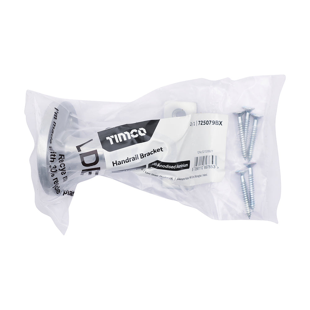 TIMCO Handrail Bracket - Satin Anodised Aluminium - 64mm - Image