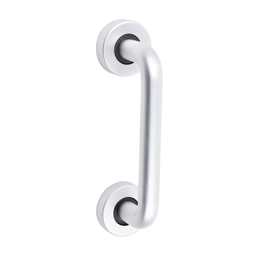 TIMCO D Shaped Pull Handle On Rose - Satin Anodised Aluminium - 152 x 19 - Image