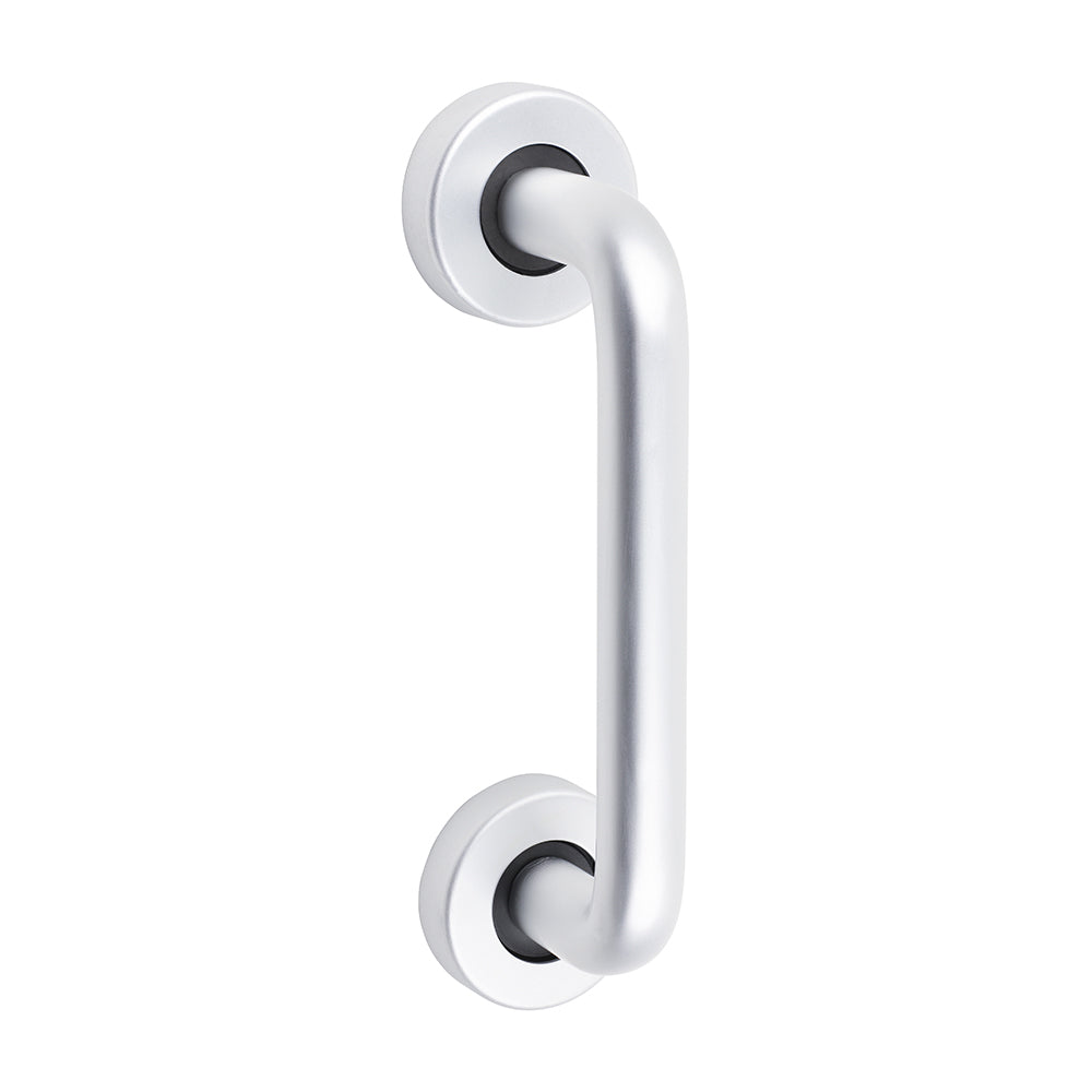 TIMCO D Shaped Pull Handle On Rose - Satin Anodised Aluminium - 152 x 19 - Image