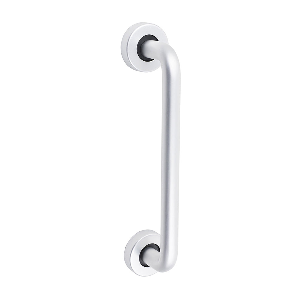 TIMCO D Shaped Pull Handle On Rose - Satin Anodised Aluminium - 229 x 19 - Image