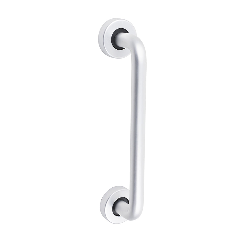 TIMCO D Shaped Pull Handle On Rose - Satin Anodised Aluminium - 229 x 19 - Image