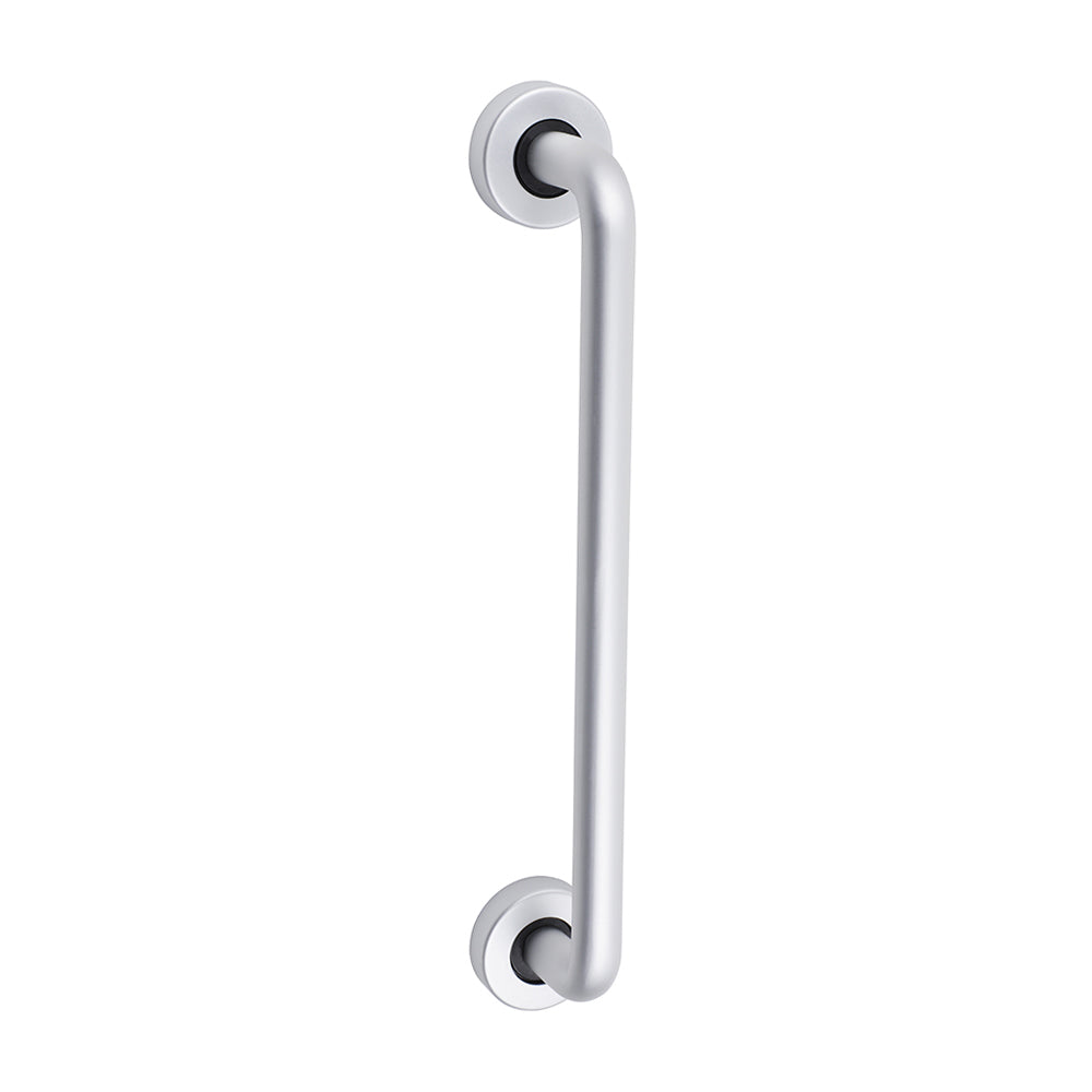 TIMCO D Shaped Pull Handle On Rose - Satin Anodised Aluminium - 305 x 19 - Image