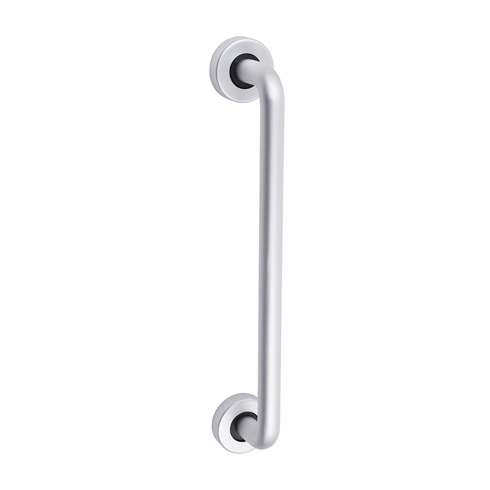 TIMCO D Shaped Pull Handle On Rose - Satin Anodised Aluminium - 305 x 19 - Image