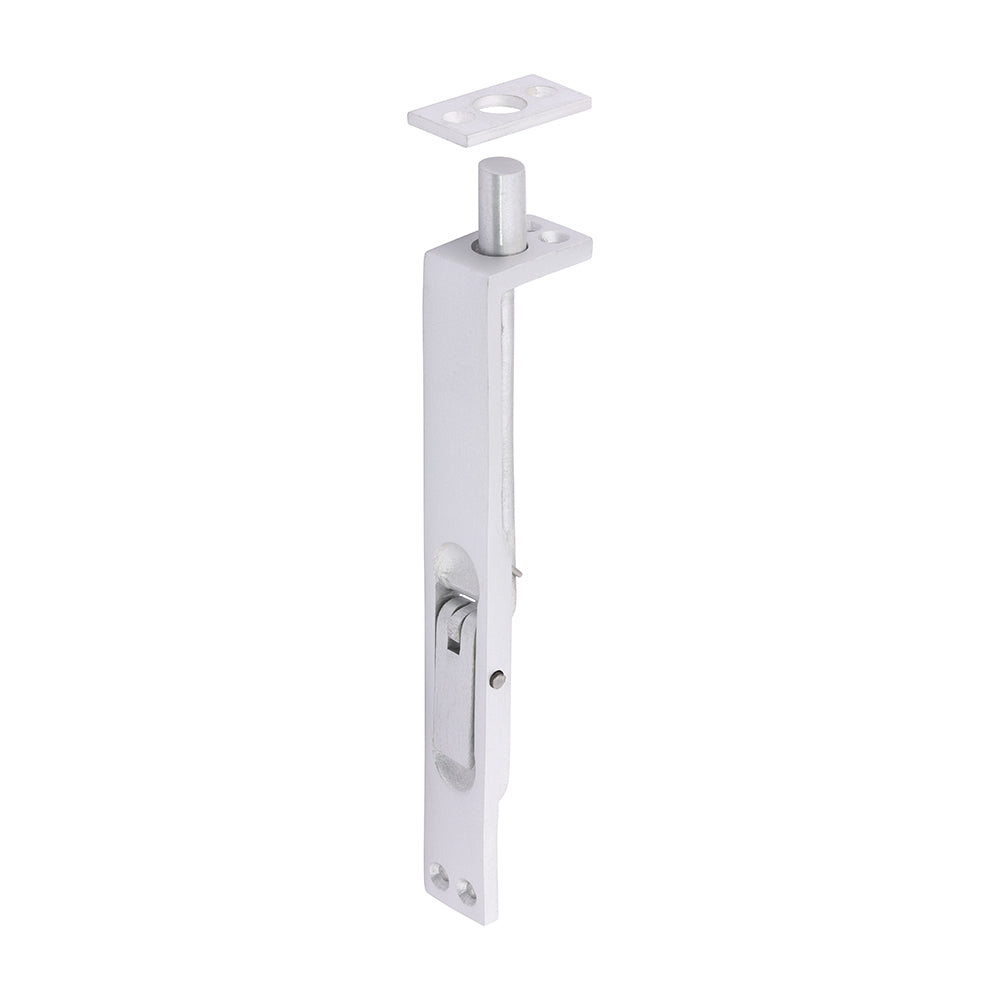 TIMCO Lever Action Flush Bolt - Satin Anodised Aluminium - 155 x 20 - Image
