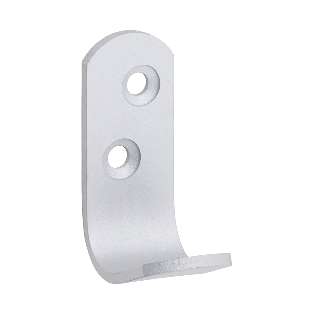TIMCO Single Robe Hook - Satin Anodised Aluminium - 47 x 19 - Image