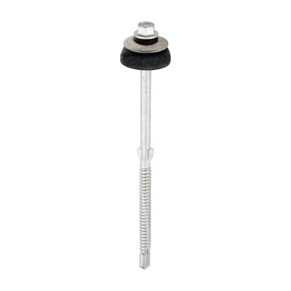 TIMCO Self-Drilling Fiber Cement Board Exterior Silver Screw with BAZ Washer - 6.3 x 130 - Image