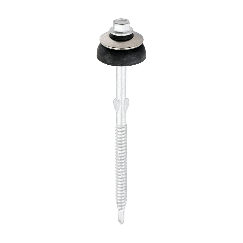 TIMCO Self-Drilling Fiber Cement Board Exterior Silver Screw with BAZ Washer - 6.3 x 110 - Image