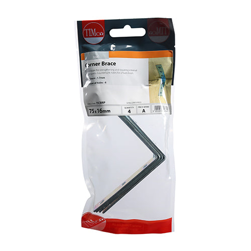 TIMCO Corner Braces Silver - 75 x 75 x 16 - Image