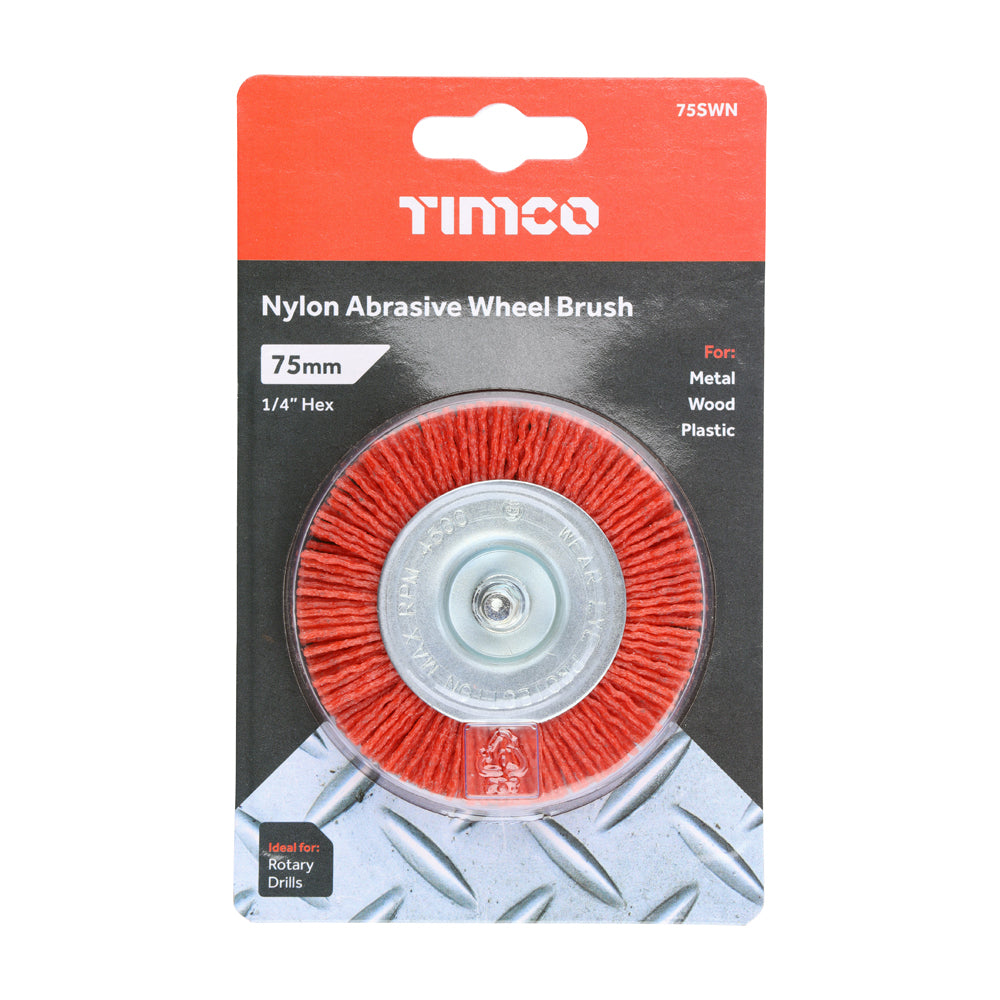 TIMCO Drill Wheel Brush Nylon - 75mm - Image