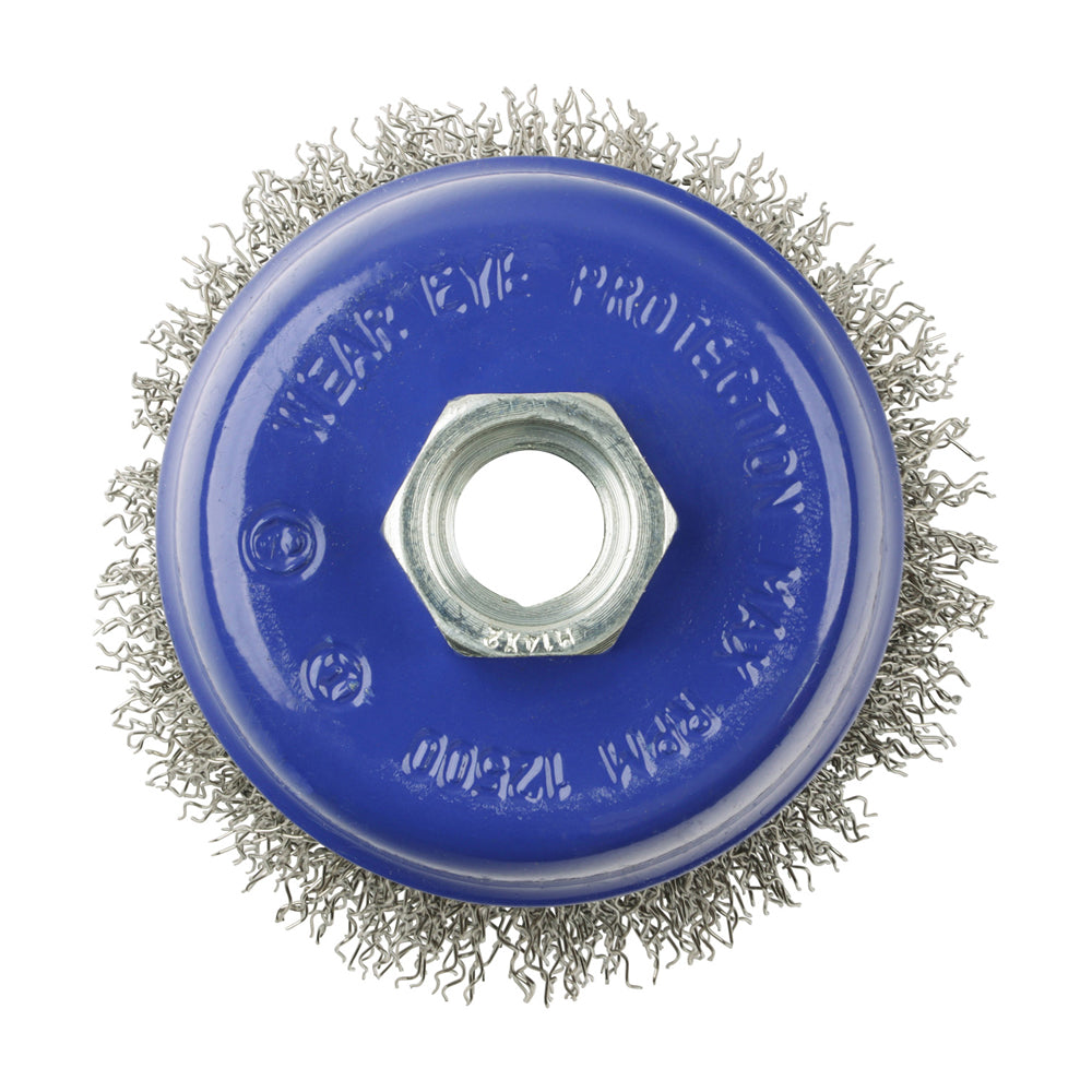 TIMCO Angle Grinder Cup Brush Crimped Stainless Steel - 75mm - Image