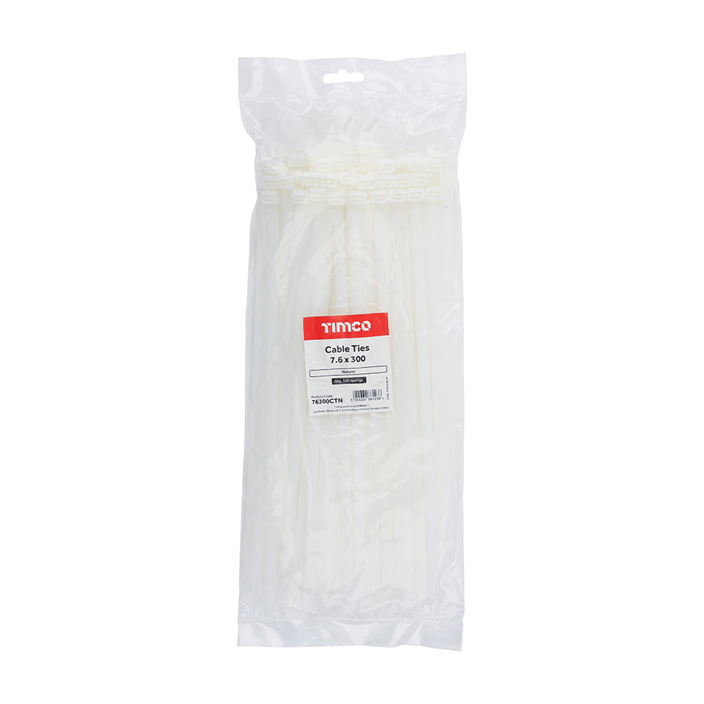 TIMCO Cable Ties Natural - 7.6 x 300 - Image