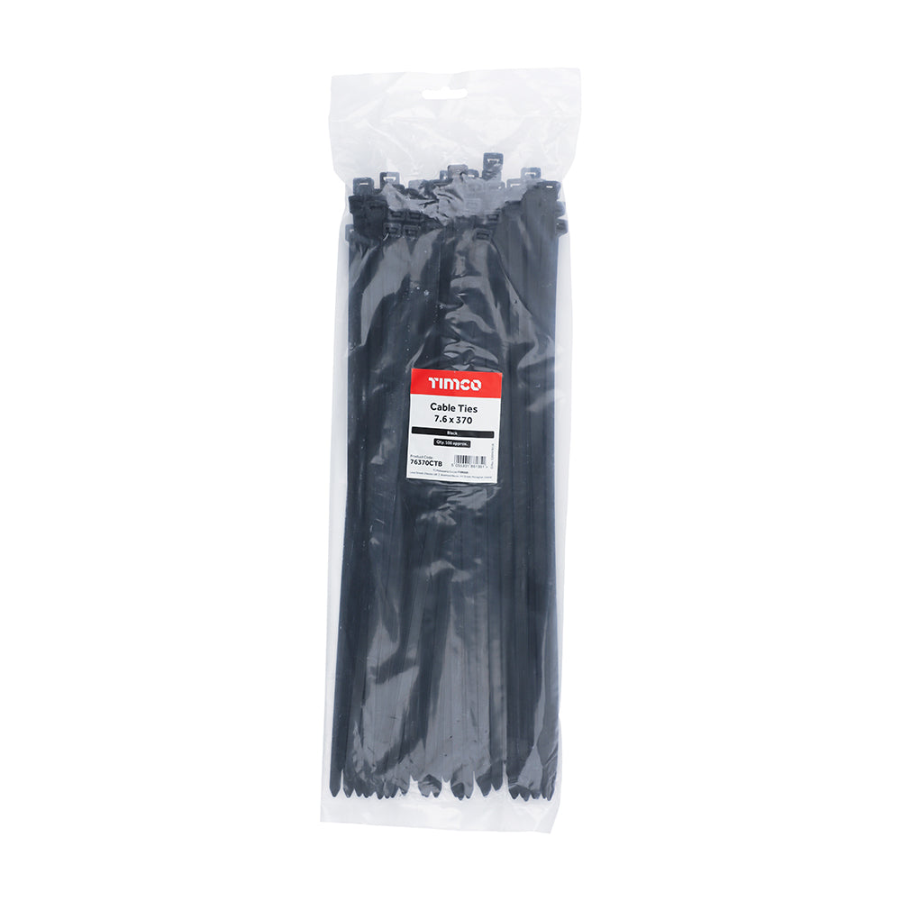 TIMCO Cable Ties Black - 7.6 x 370 - Image