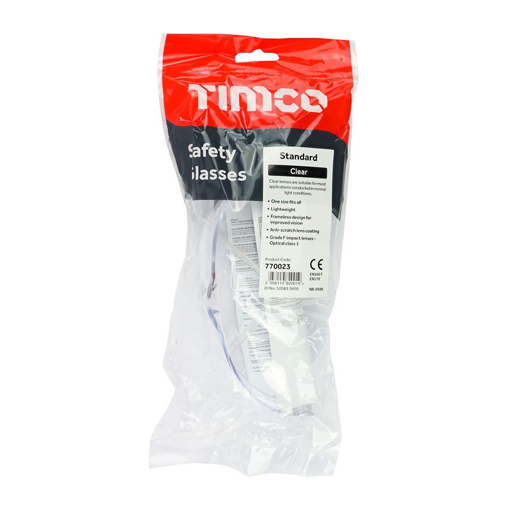 TIMCO Safety Glasses Clear - One Size - Image