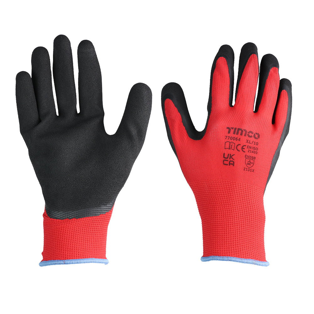 TIMCO Secure Grip Smooth Nitrile Foam Coated Polyester Gloves Multi-Pack - X Large - Image
