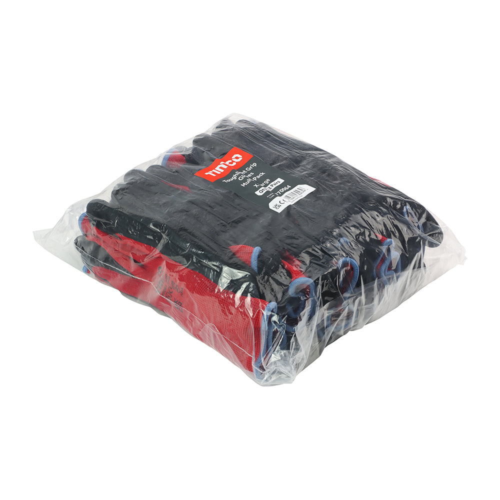 TIMCO Secure Grip Smooth Nitrile Foam Coated Polyester Gloves Multi-Pack - X Large - Image