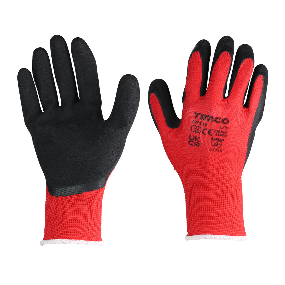 TIMCO Secure Grip Smooth Nitrile Foam Coated Polyester Gloves Multi-Pack - Large - Image