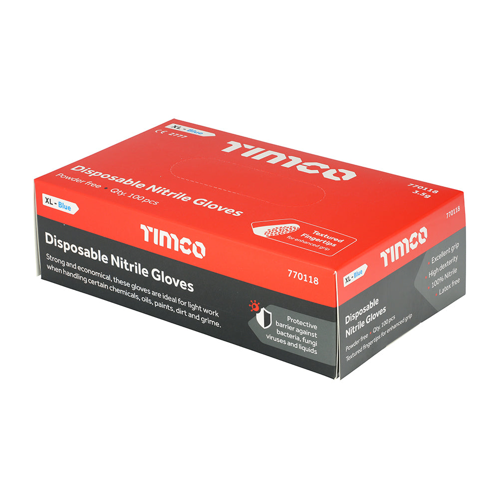 TIMCO Nitrile Work Gloves Blue - X Large - Image