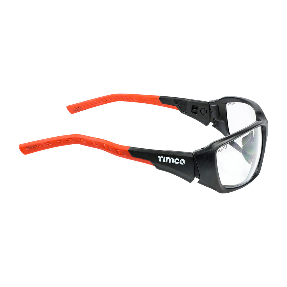 TIMCO Sport Style Adjustable Safety Glasses Clear - One Size - Image