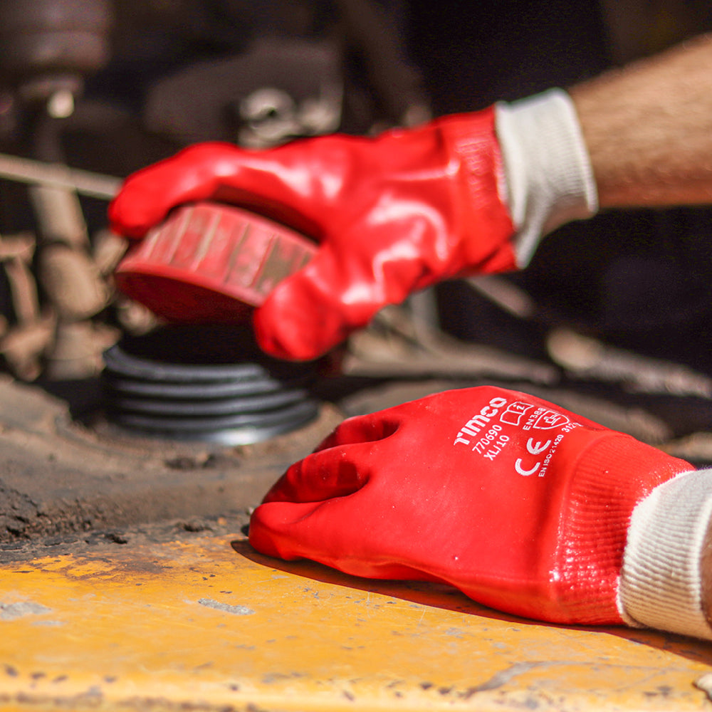 TIMCO PVC Grip PVC Coated Cotton Interlock Gloves - X Large - Image