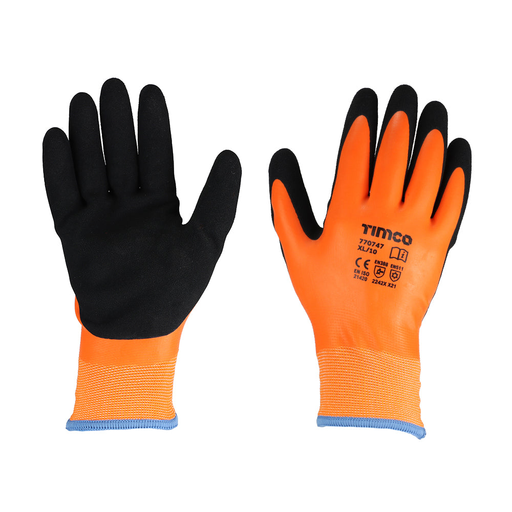 TIMCO Aqua Thermal Grip Glove - Sandy Latex Coated Polyester - X Large - Image