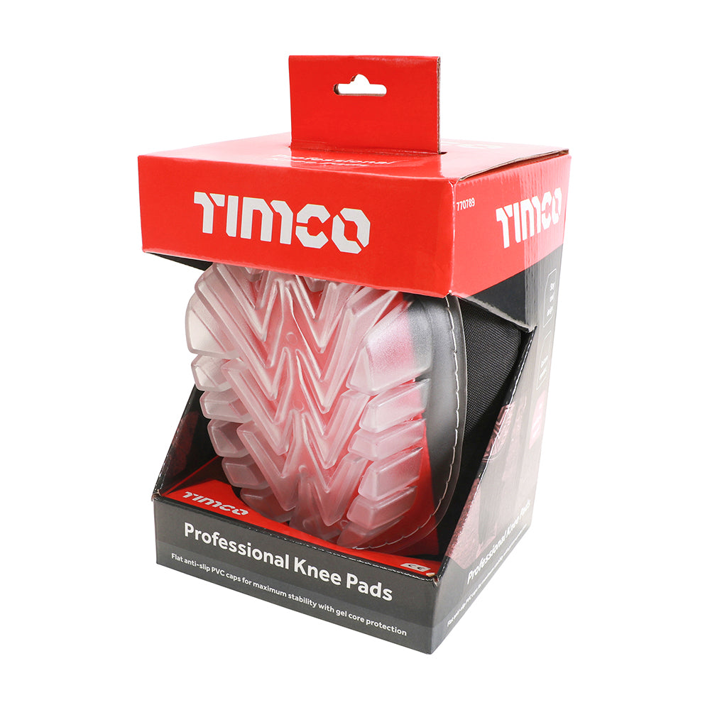 TIMCO Professional Anti-Slip and Anti-Rock Knee Pads with Gel Protection, Velcro Fastening. Pair - Image