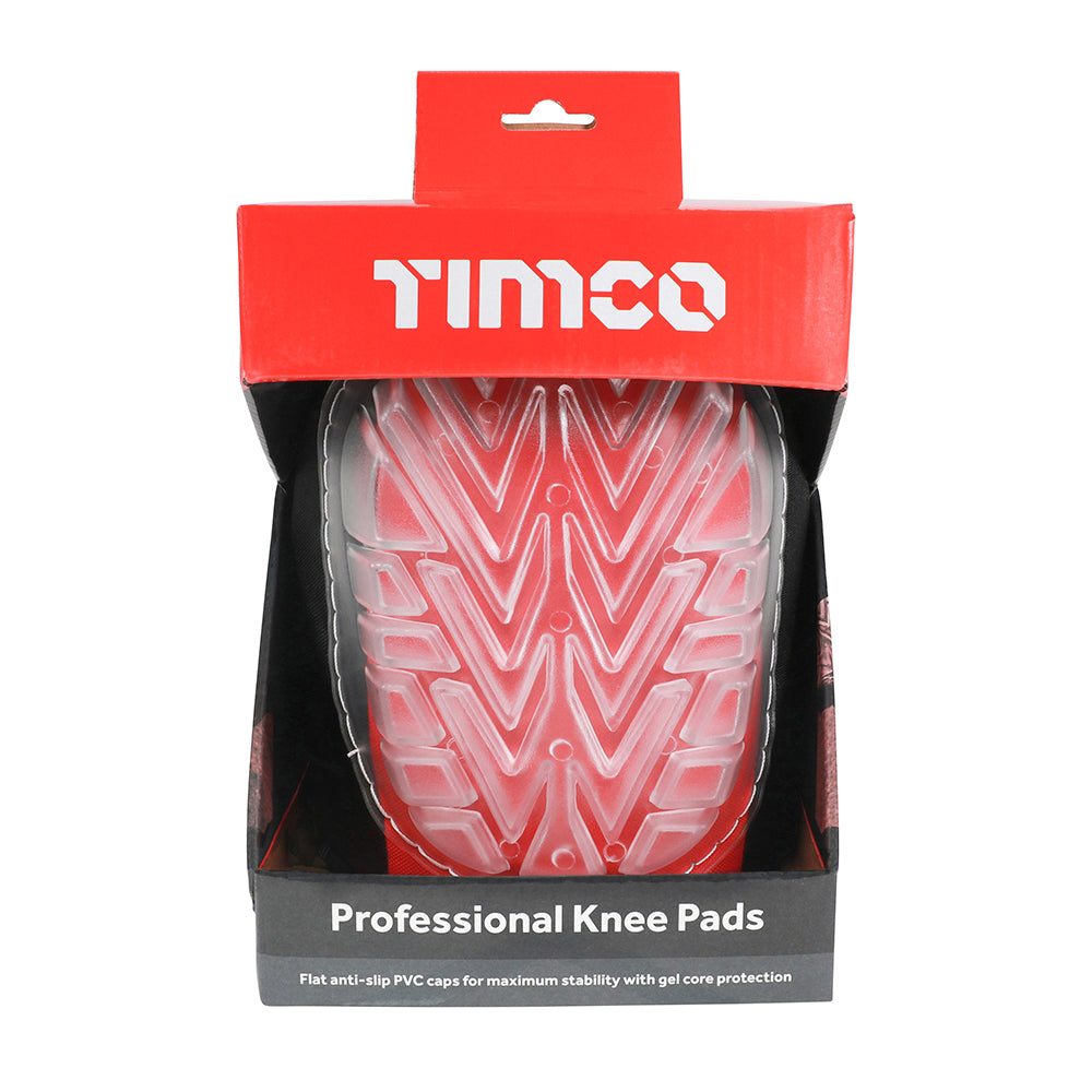 TIMCO Professional Anti-Slip and Anti-Rock Knee Pads with Gel Protection, Velcro Fastening. Pair - Image