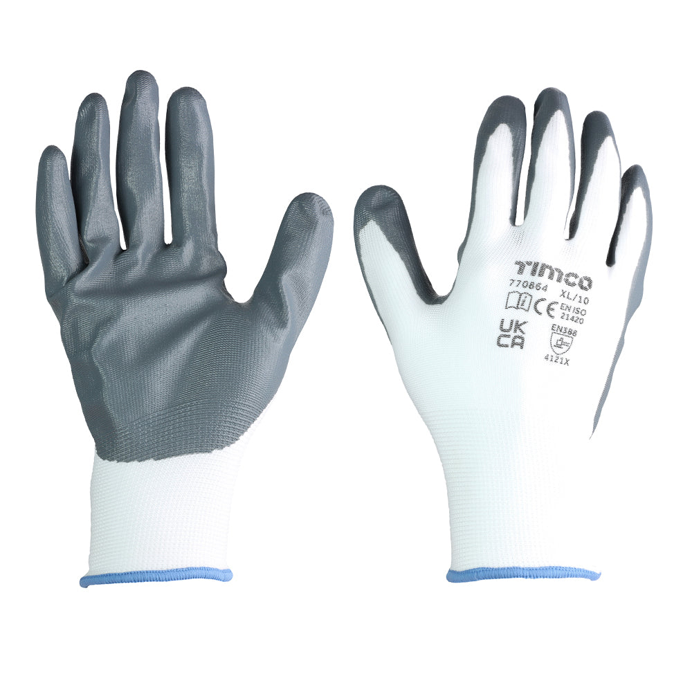 TIMCO Secure Grip Smooth Nitrile Foam Coated Polyester Gloves Multi-Pack - X Large - Image