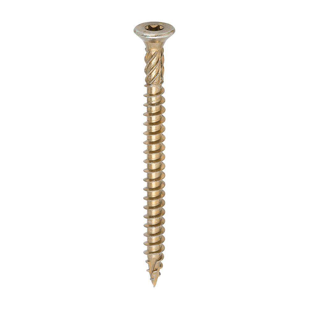 TIMCO C2 Clamp-Fix Multi-Purpose Premium Countersunk Gold Woodscrews - 8.0 x 100 - Image