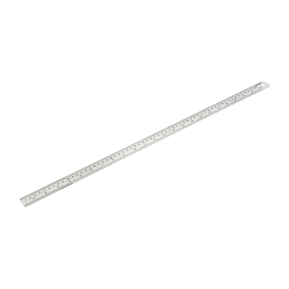 TIMCO Steel Ruler, Engineers Stainless Steel Rule, Precision Measuring Ruler - 600mm / 24" - Image