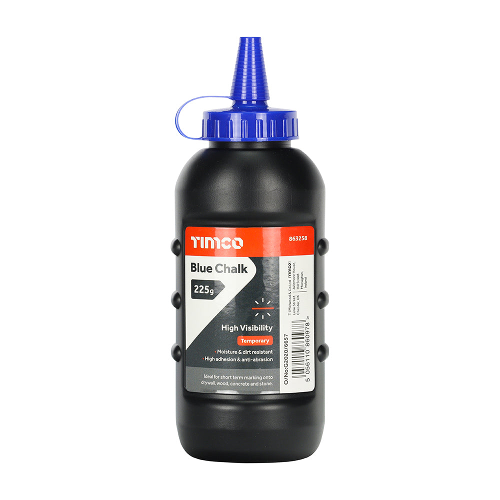 TIMCO Blue Chalk, Builders String Line, Surveyors Marker, Blue Powder - 225g - Image